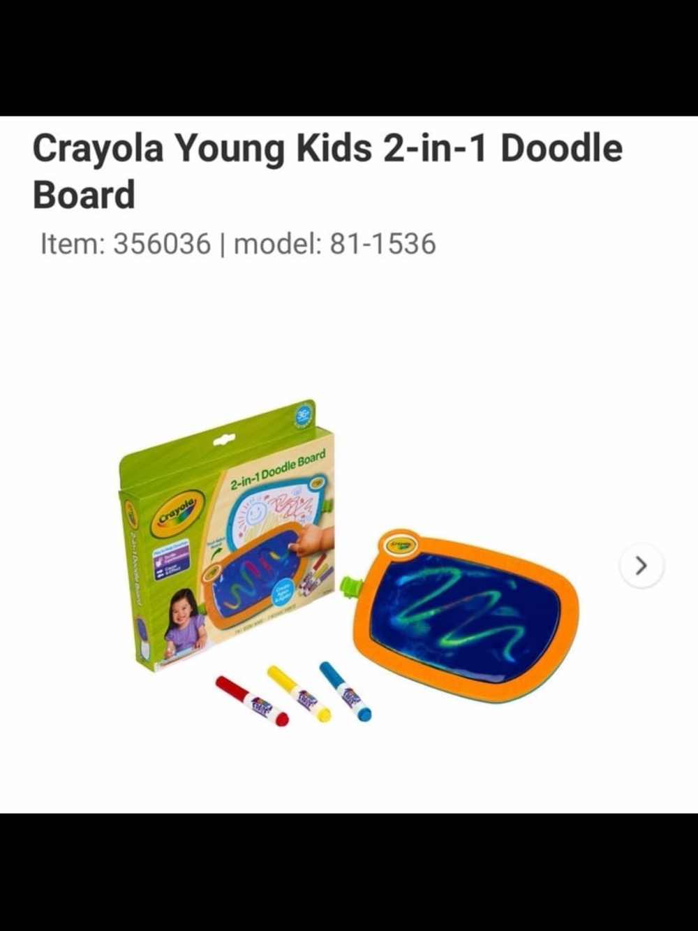 ⚡️⭐️Crayola 2-In-One Doodle Board